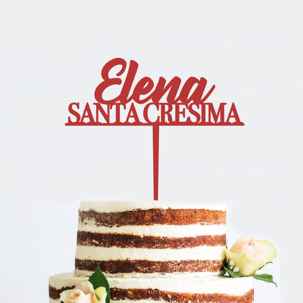 Cake topper Santa Cresima - B Paper