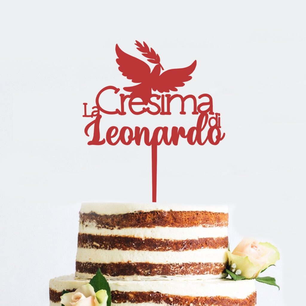 Cake Topper Comunione e Cresima colomba - Graceevent World®