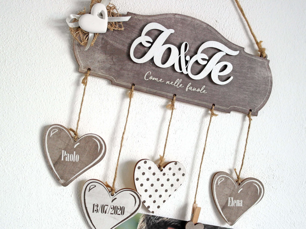 Set tag Cuore lavagna con gesso e spago (12 pz)