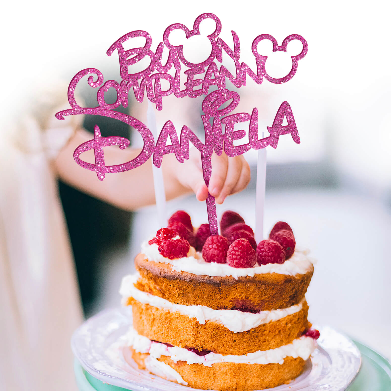 B Paper - Cake topper DISNEY BIRTHDAY