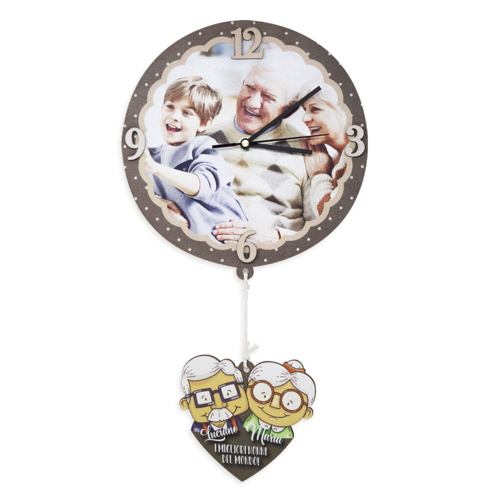 B Paper - Orologio personalizzato Nonni Animati Country chic